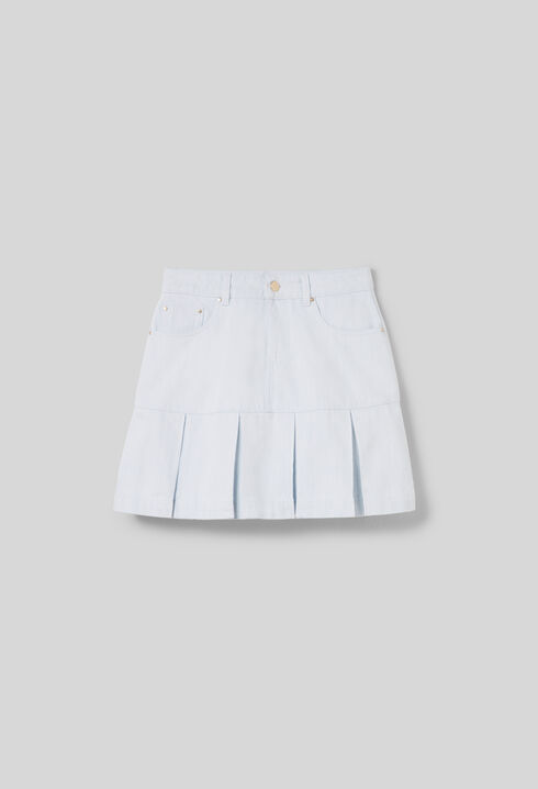 Kurzer Jeansrock mit Falten