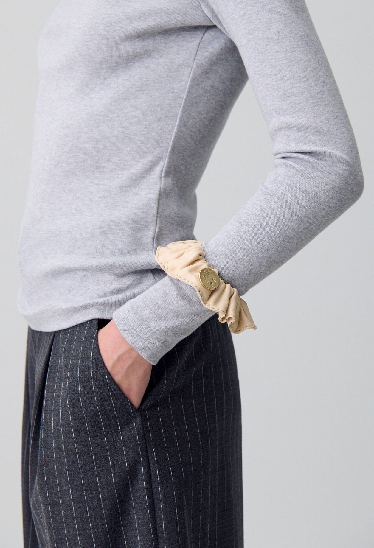 Leather Scrunchie