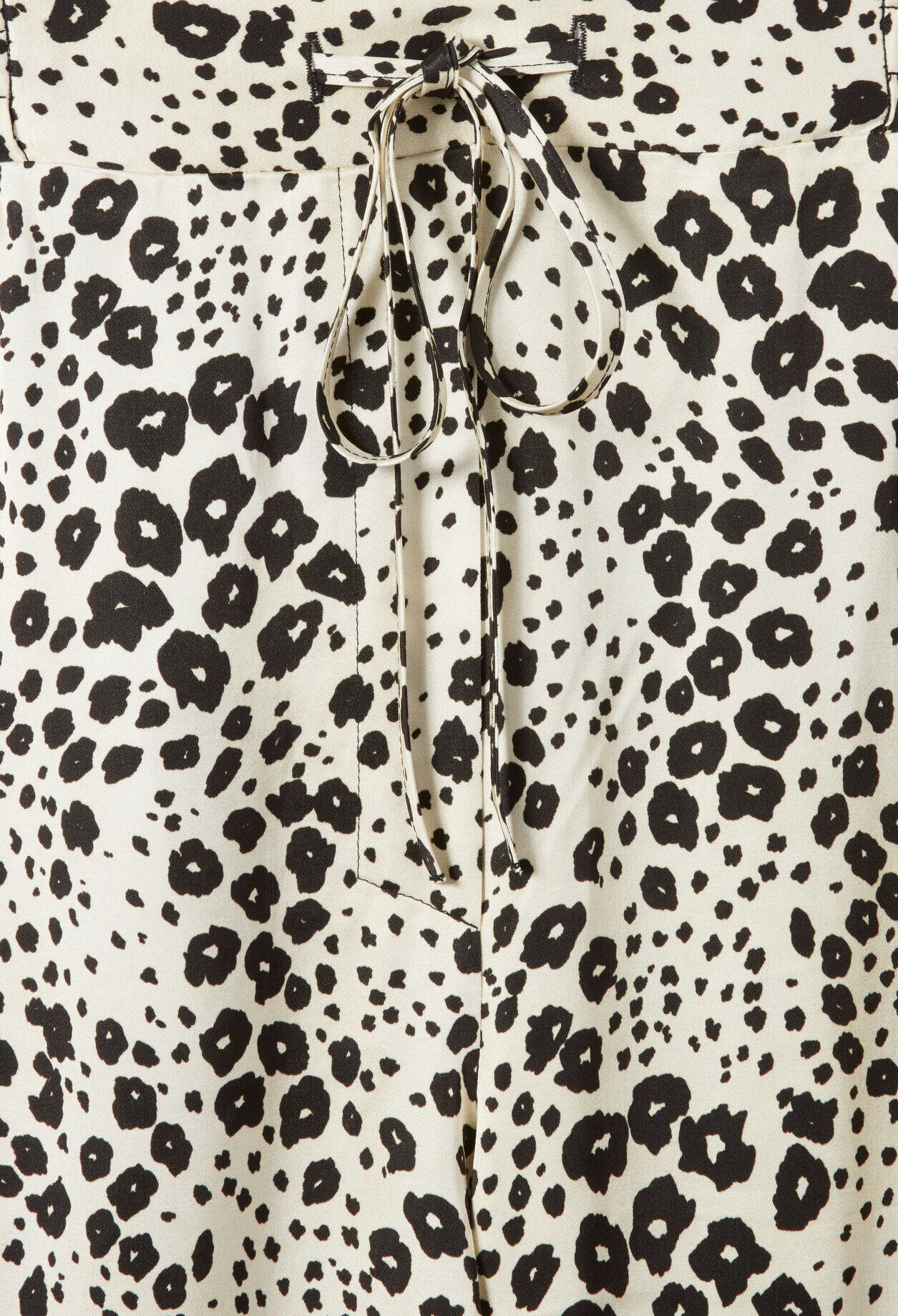 Pantalon large satin l&eacute;opard
