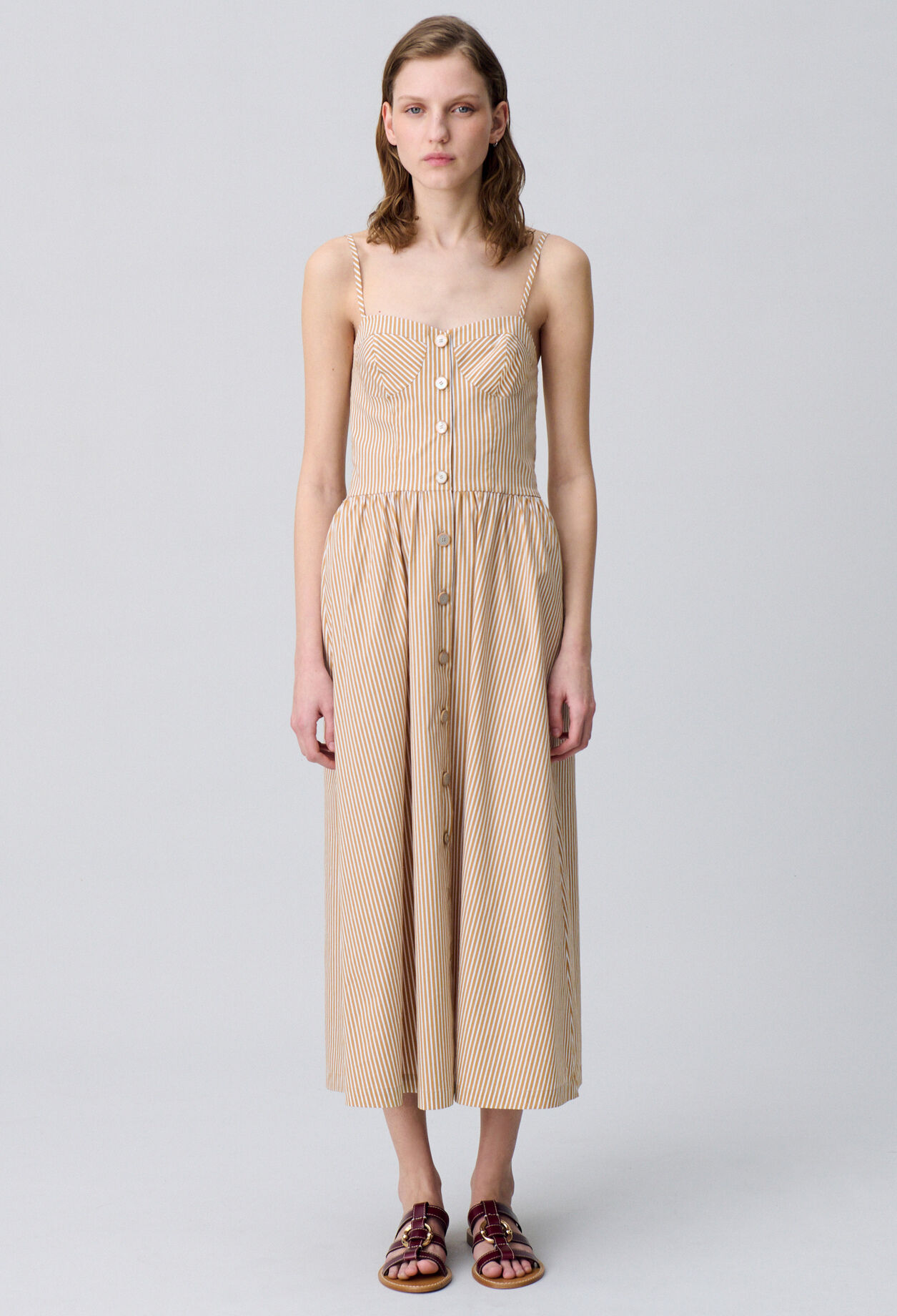 Gestreiftes Maxikleid