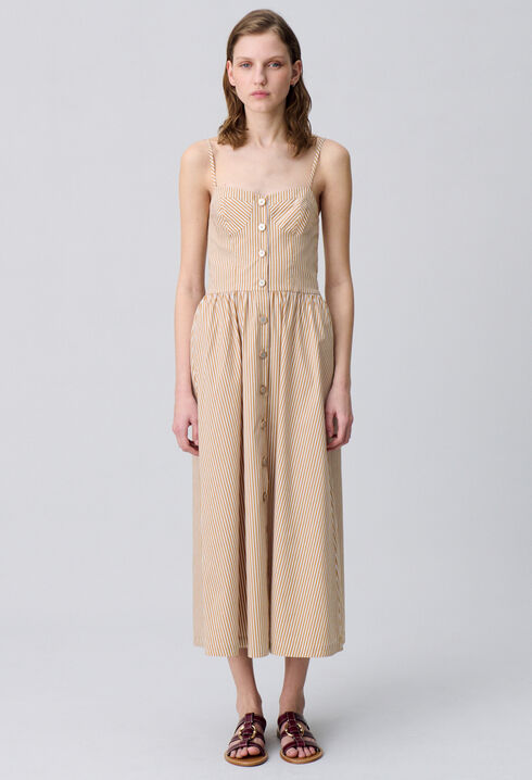 Robe longue rayée
