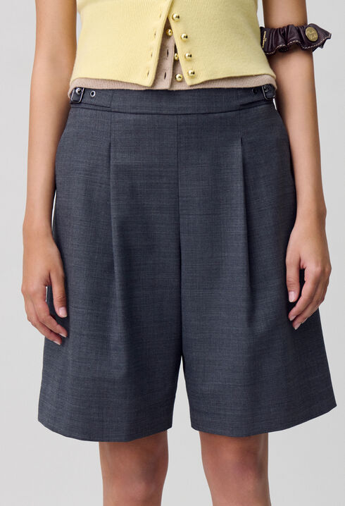 Short bermuda à plis