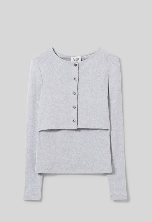 Set aus T-Shirt und Strickjacke