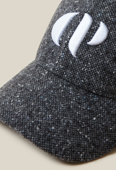 Casquette tweed broderie CP