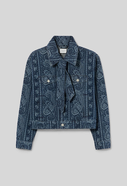 Bedruckte Jeansjacke