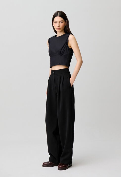 Ruffled crop top