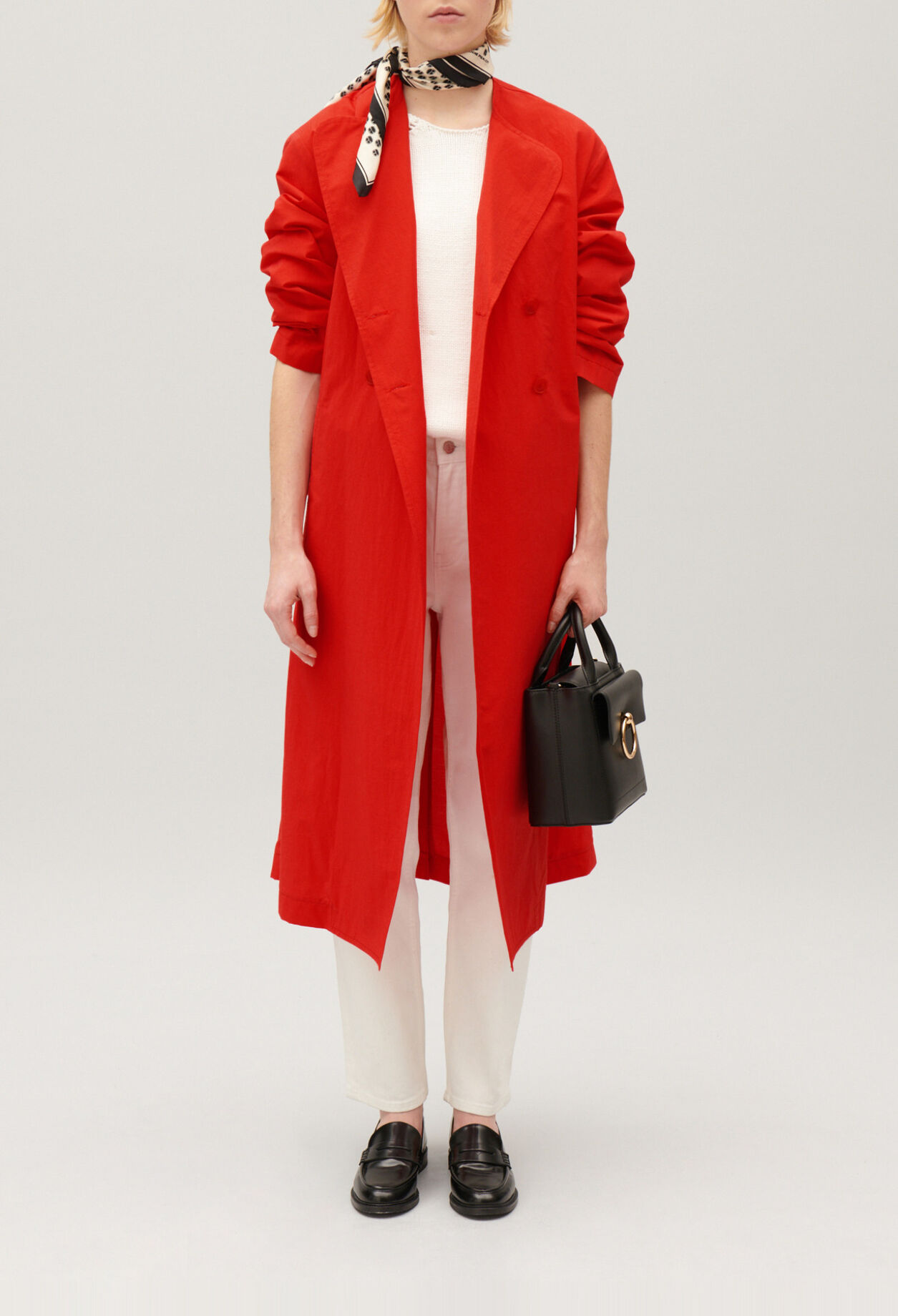 Langer Trenchcoat in Rot