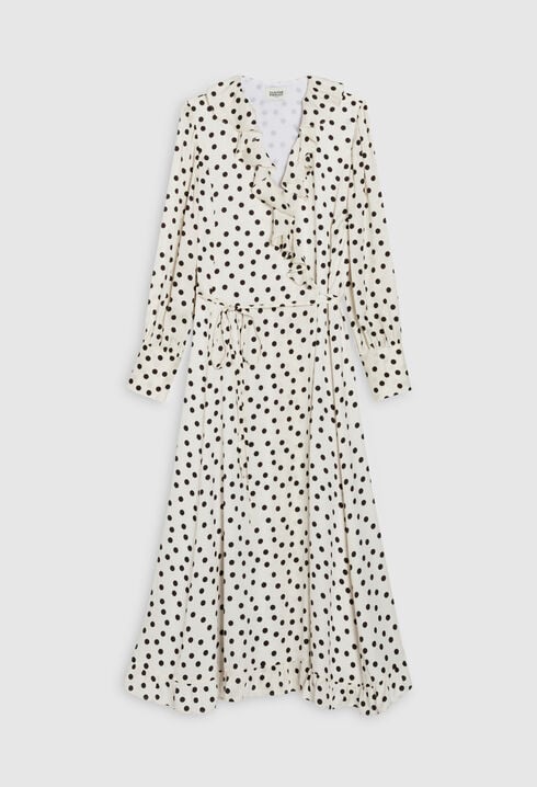 Mid-length polka dot dress