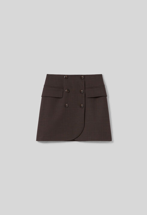 Straight mini skirt