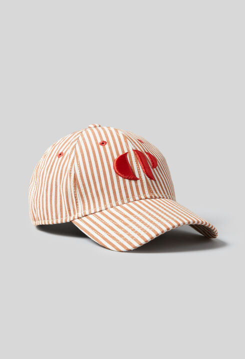 Casquette rayée monogramme CP