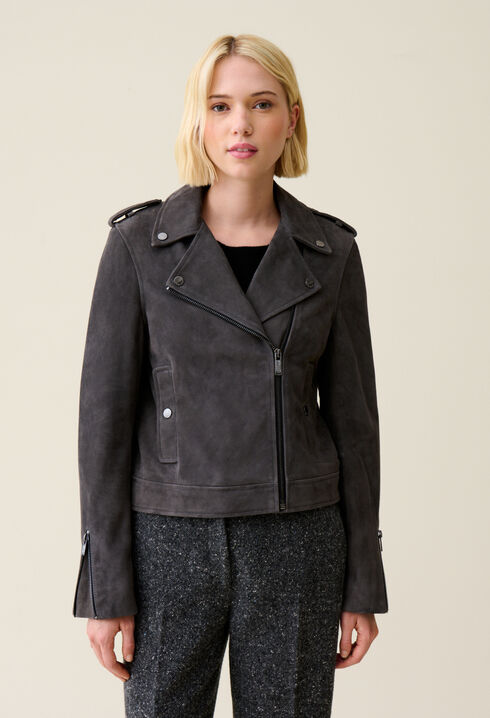 Veste perfecto cuir suède