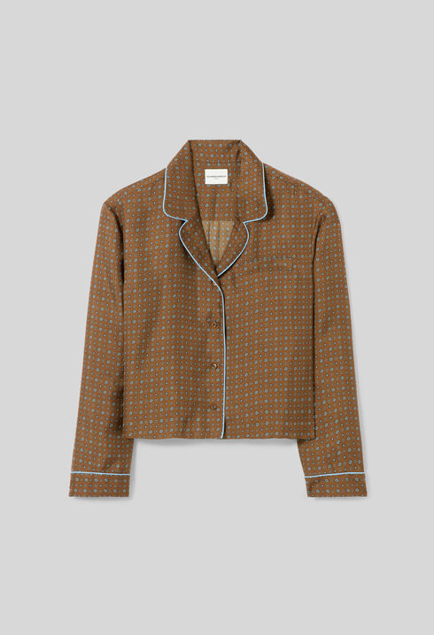 Bedruckte Seidenbluse