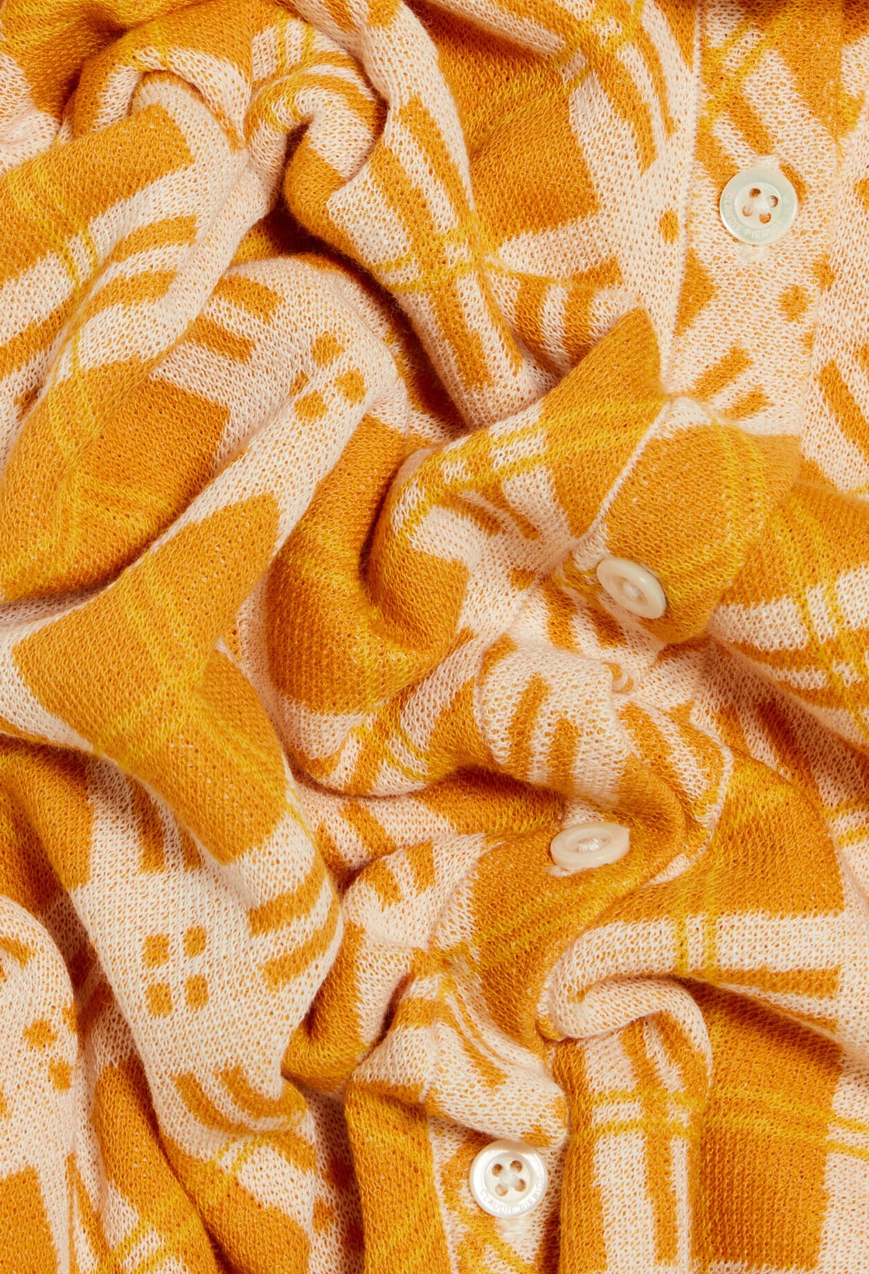 Cardigan Karomuster Gelb