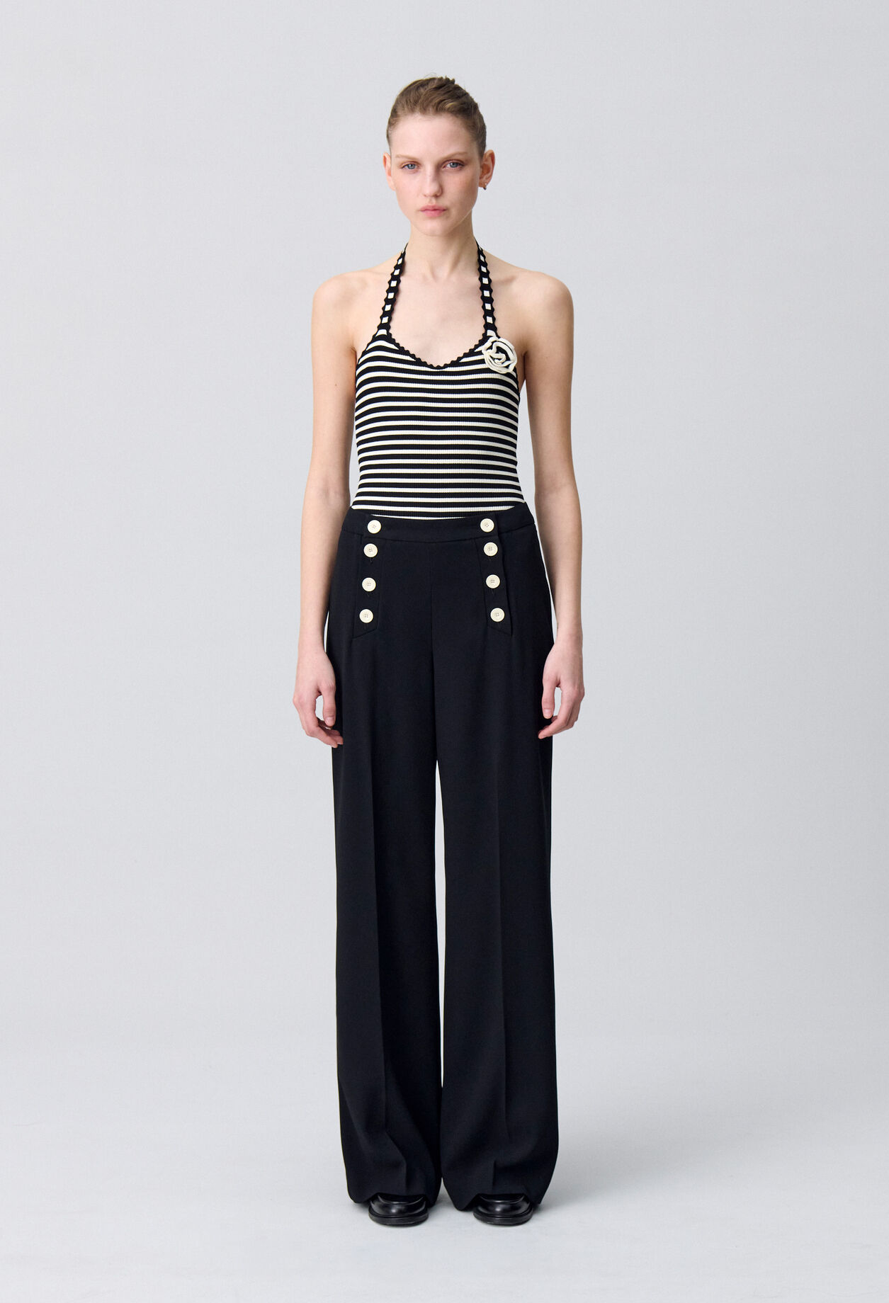 Straight-Leg Sailor Trousers