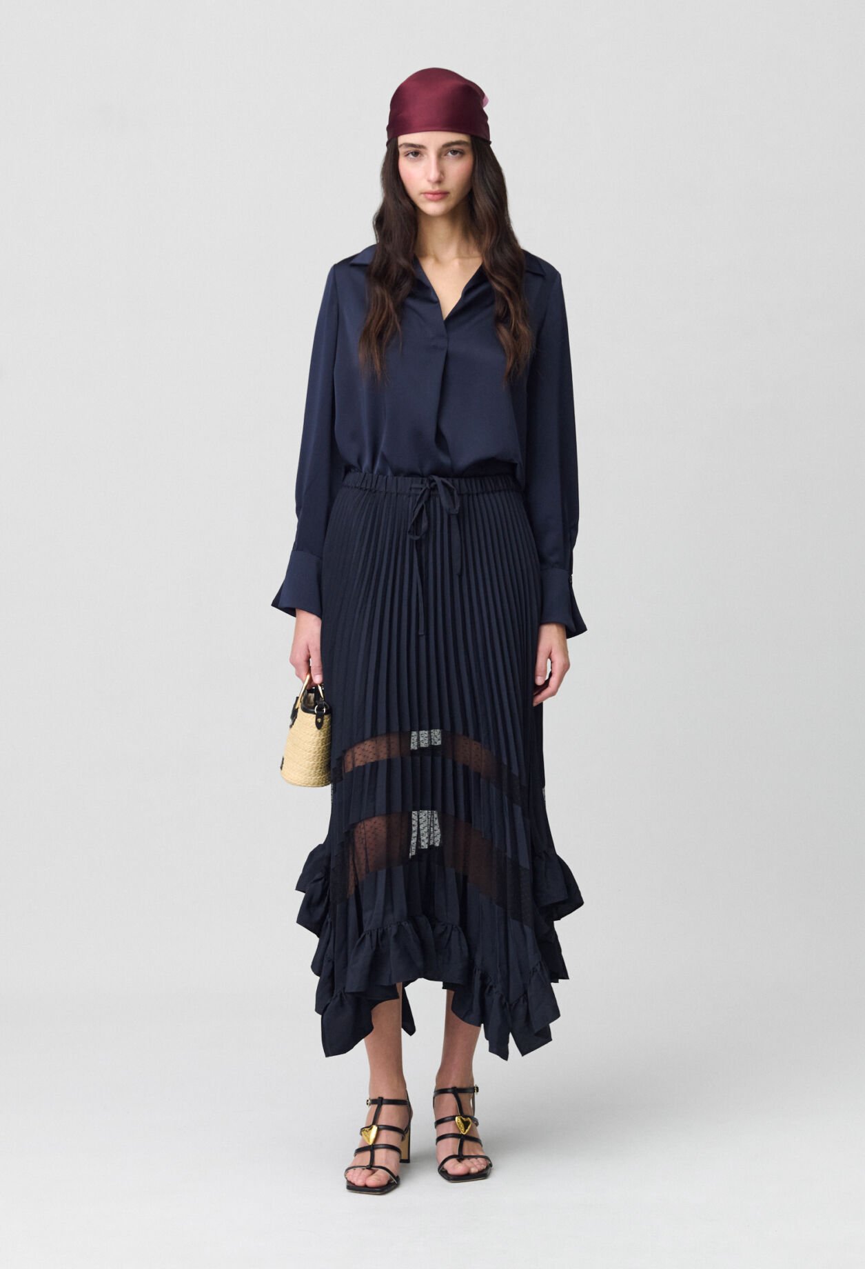 Midi pleated skirt 