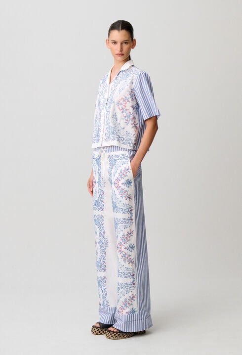 Chemise coton ray&eacute;es