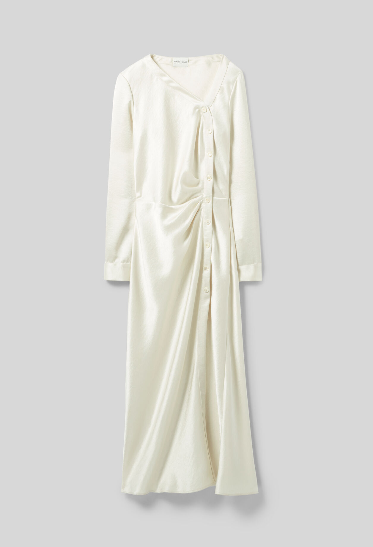Robe longue satinée fluide