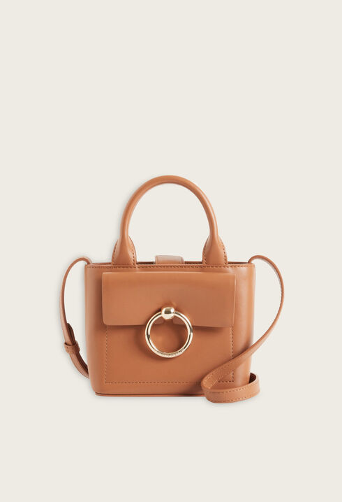 Mini-Ledertasche Anouck Karamell