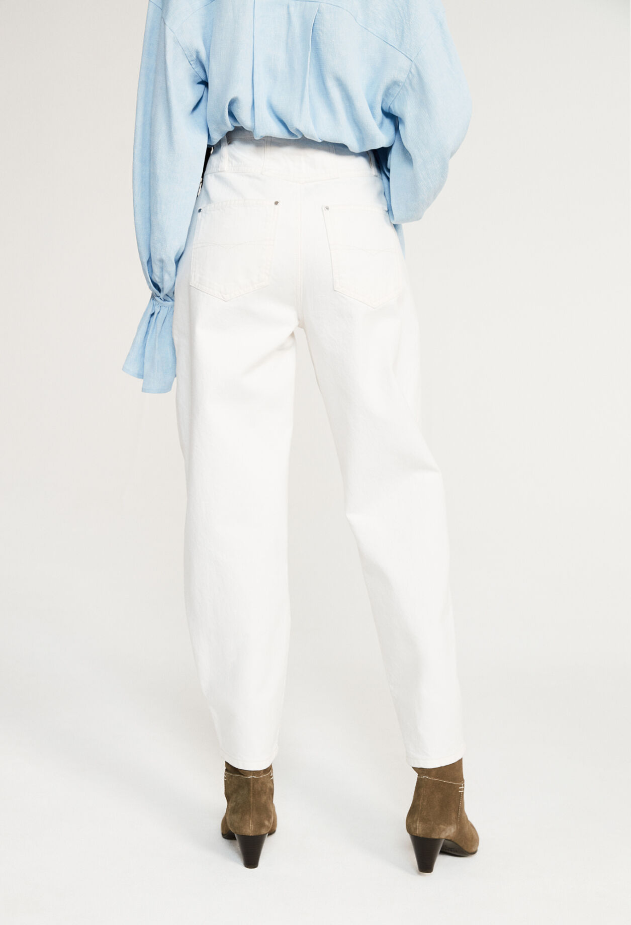 Jeans aus weißer Baumwolle
