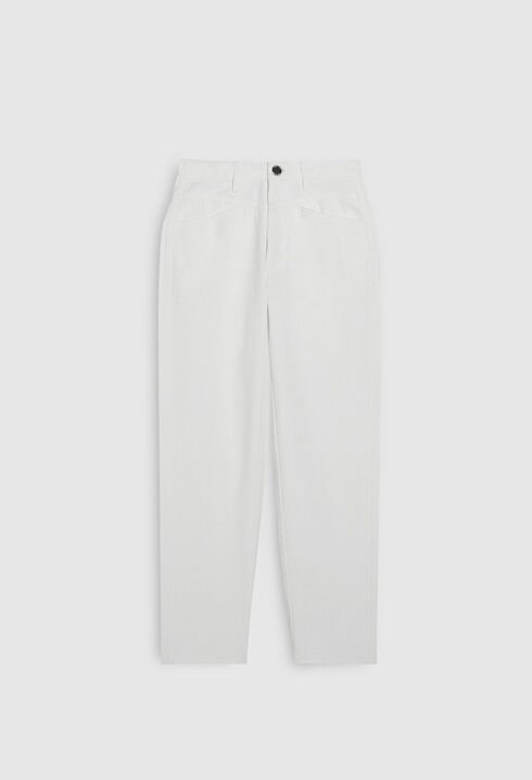 White organic cotton jeans