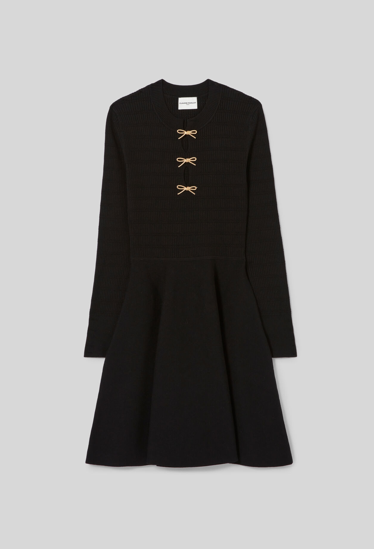 Robe courte maille nœuds