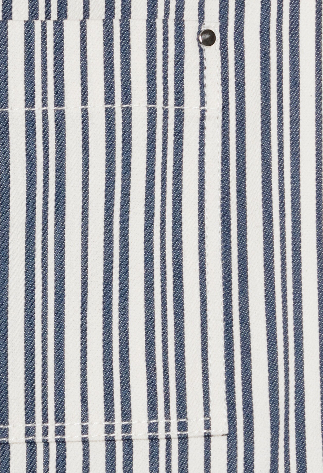 Short denim striped dungaree dress