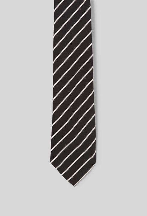 Slim striped tie