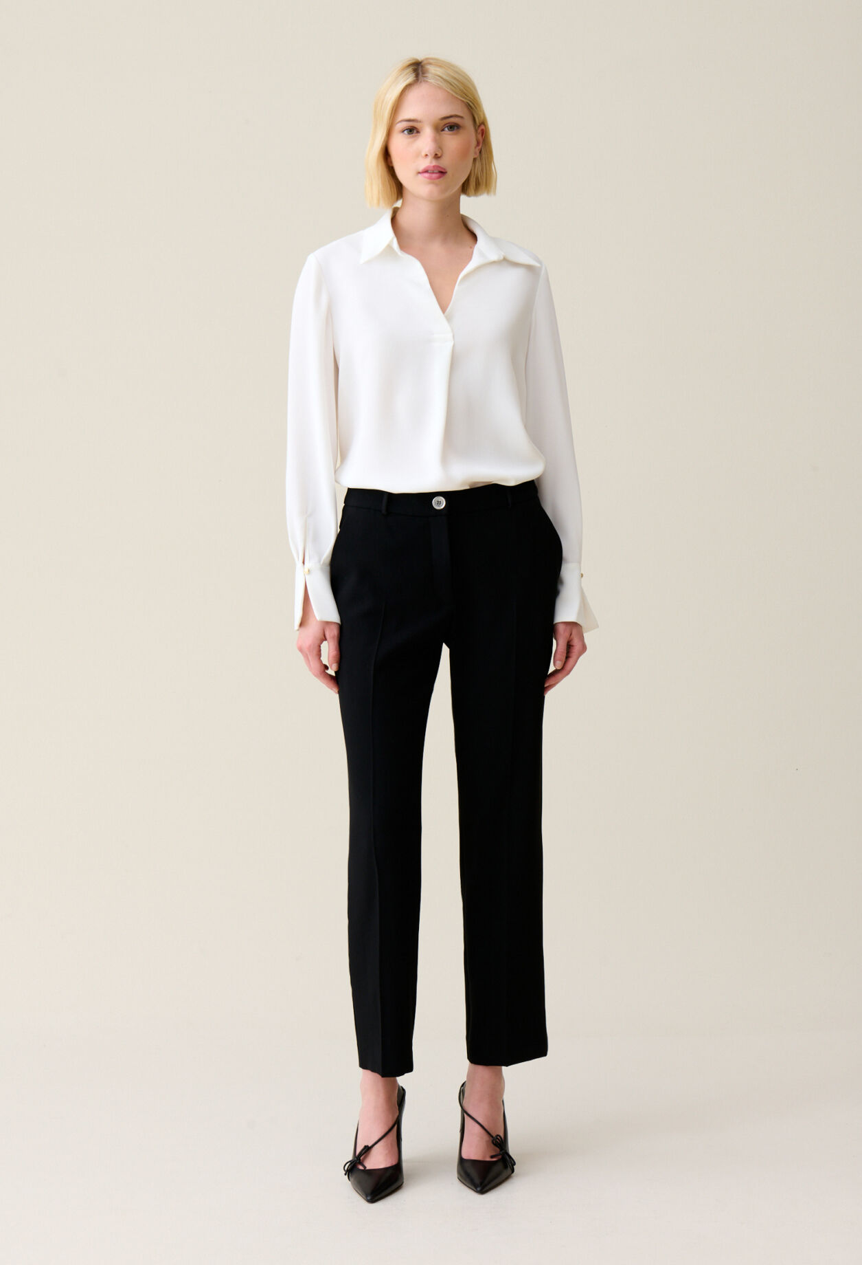 Ecru flowing blouse