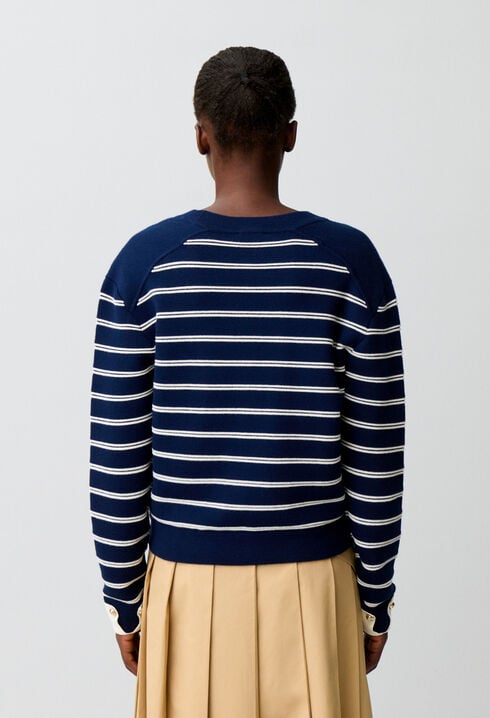 Pull marini&egrave;re laine