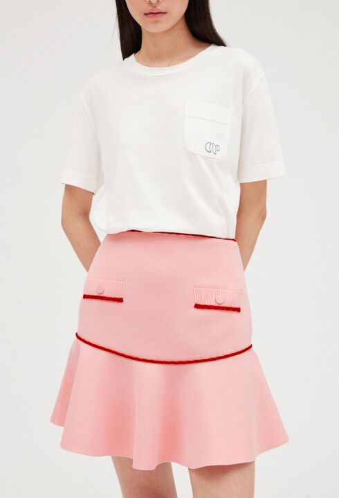 Knit short skirt