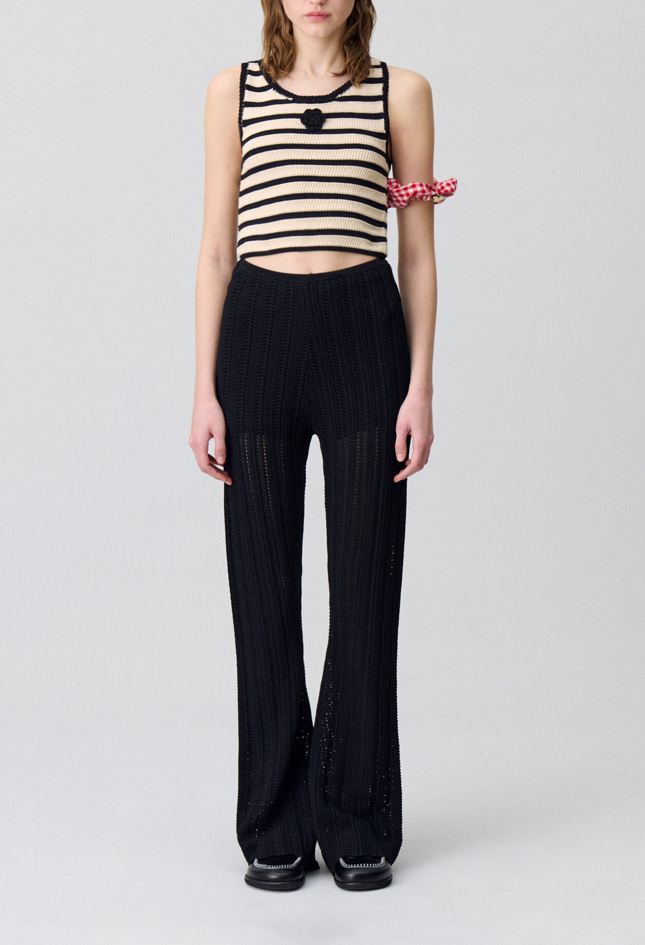 Pantalon fluide crochet