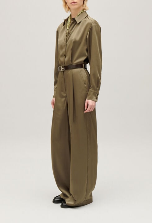 Khaki trouser suit