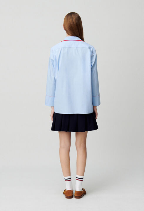 Chemise oversize contrastée