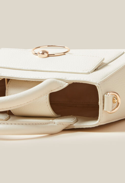 Anouck grained leather chain bag