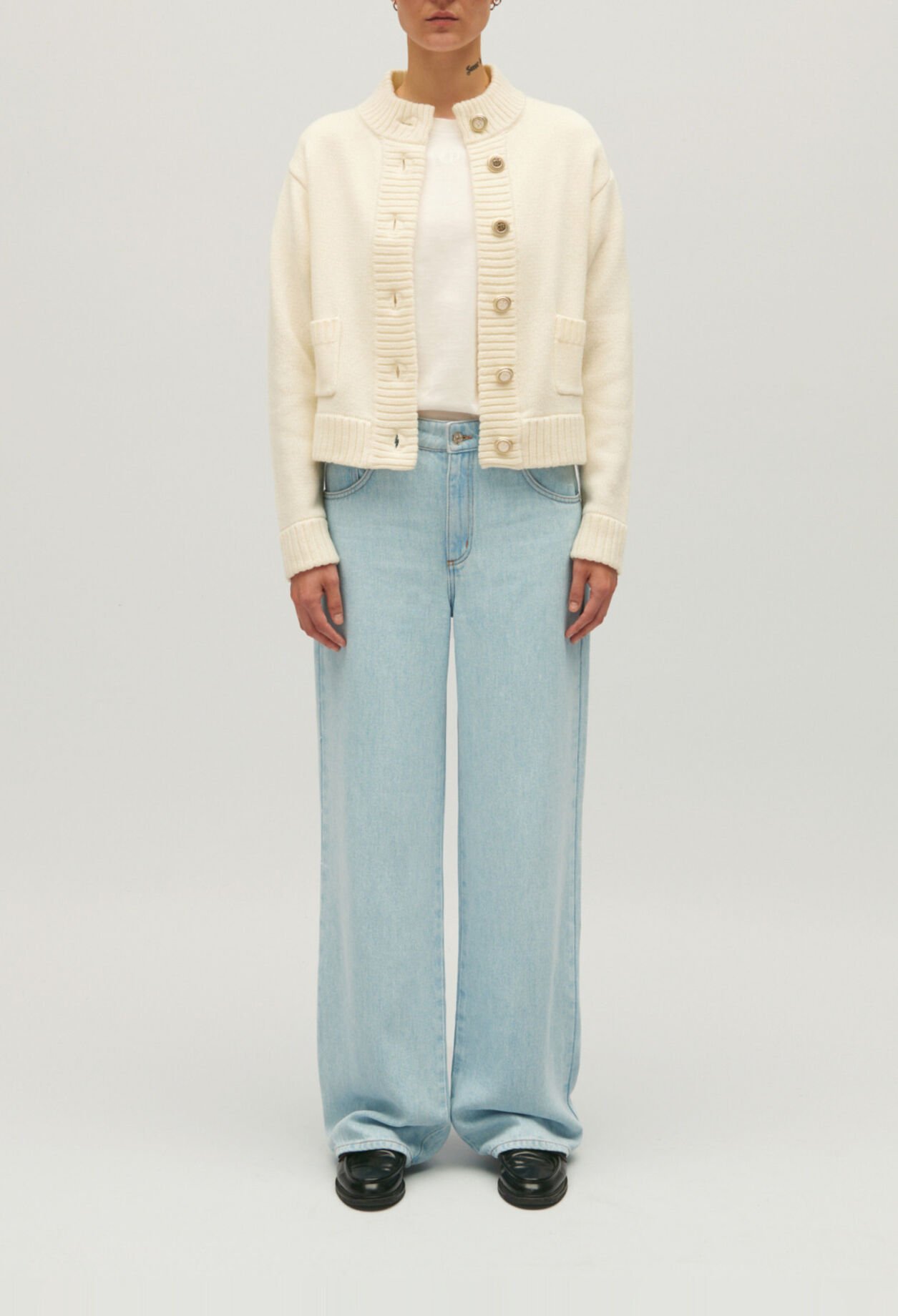 Kurzer Grobstrick-Cardigan