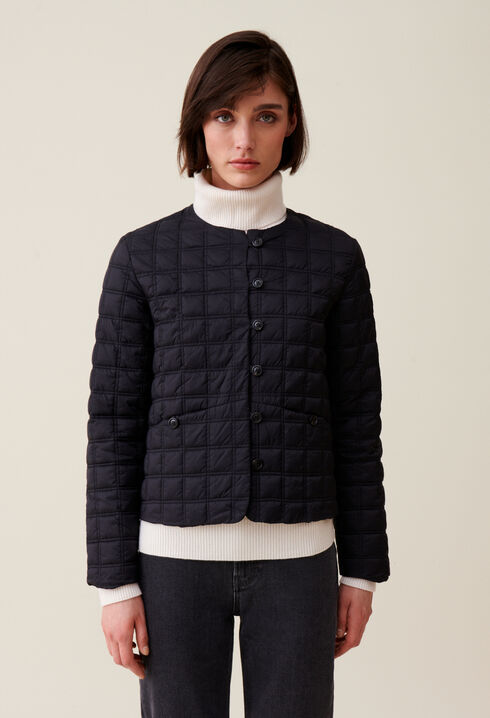 Short Buttoned Light Puffer