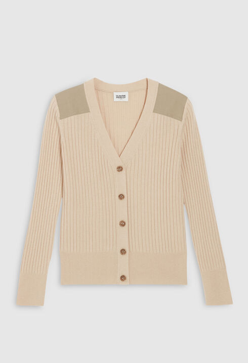 Strick-Cardigan, beige