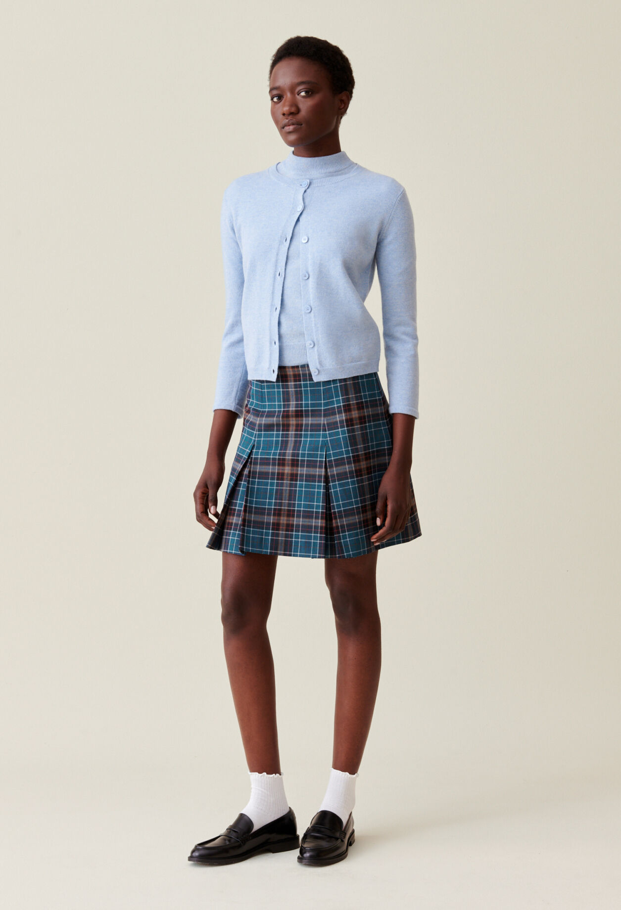 Jupe laine carreaux pour femme Claudie Pierlot