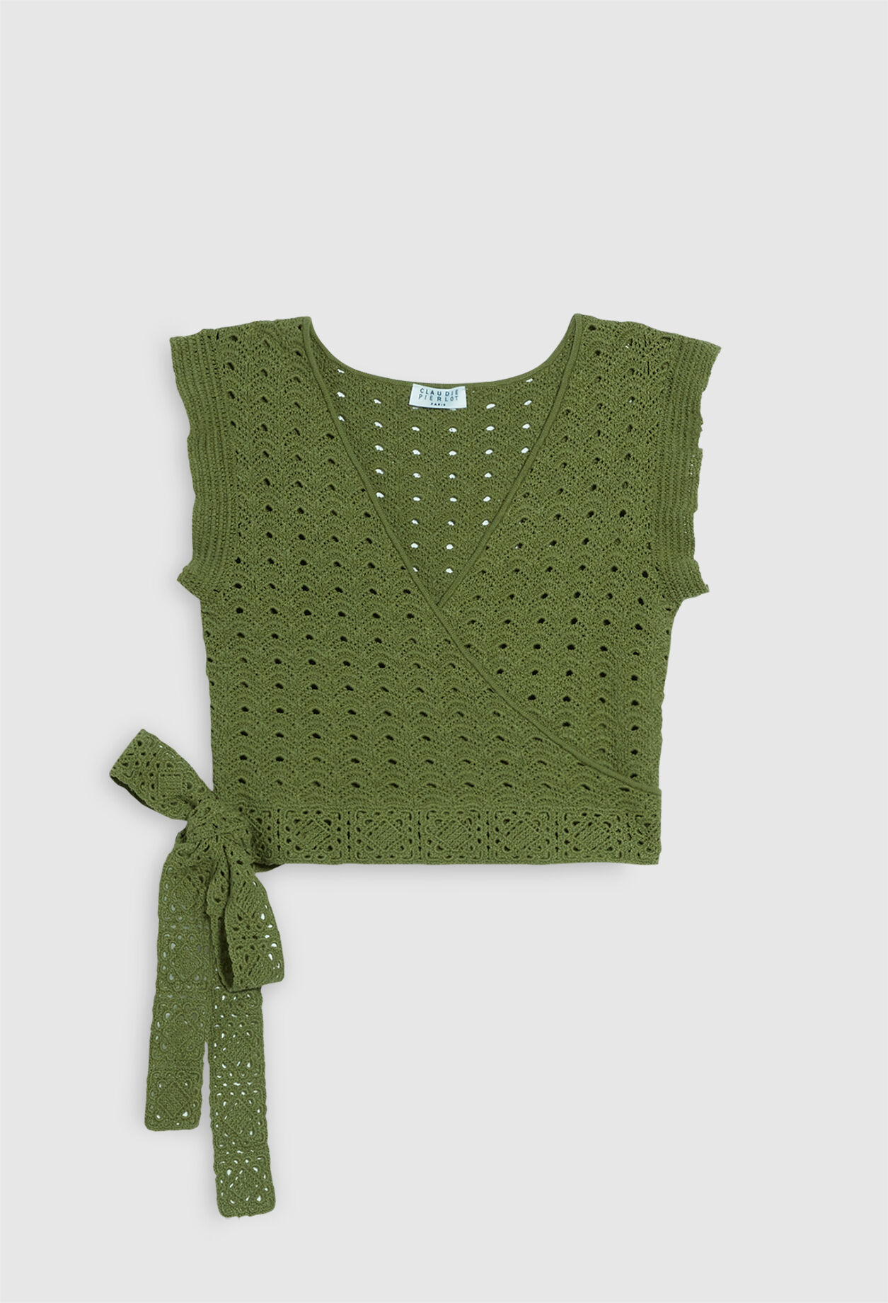 Top en maille sans manches