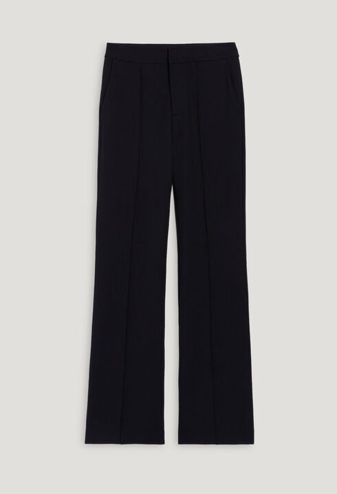 Navy blue suit trousers