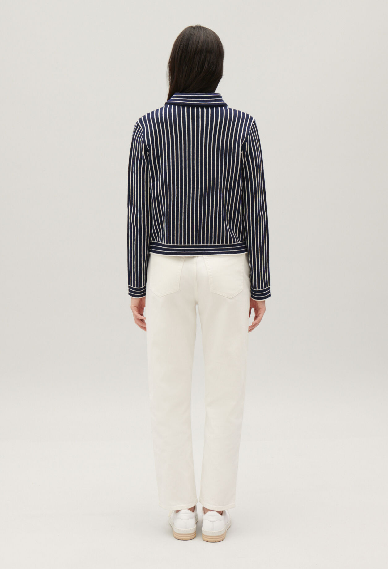 Gestreifter Strick-Cardigan