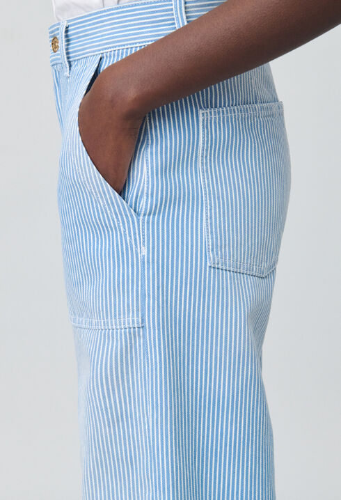 Jean large délavé