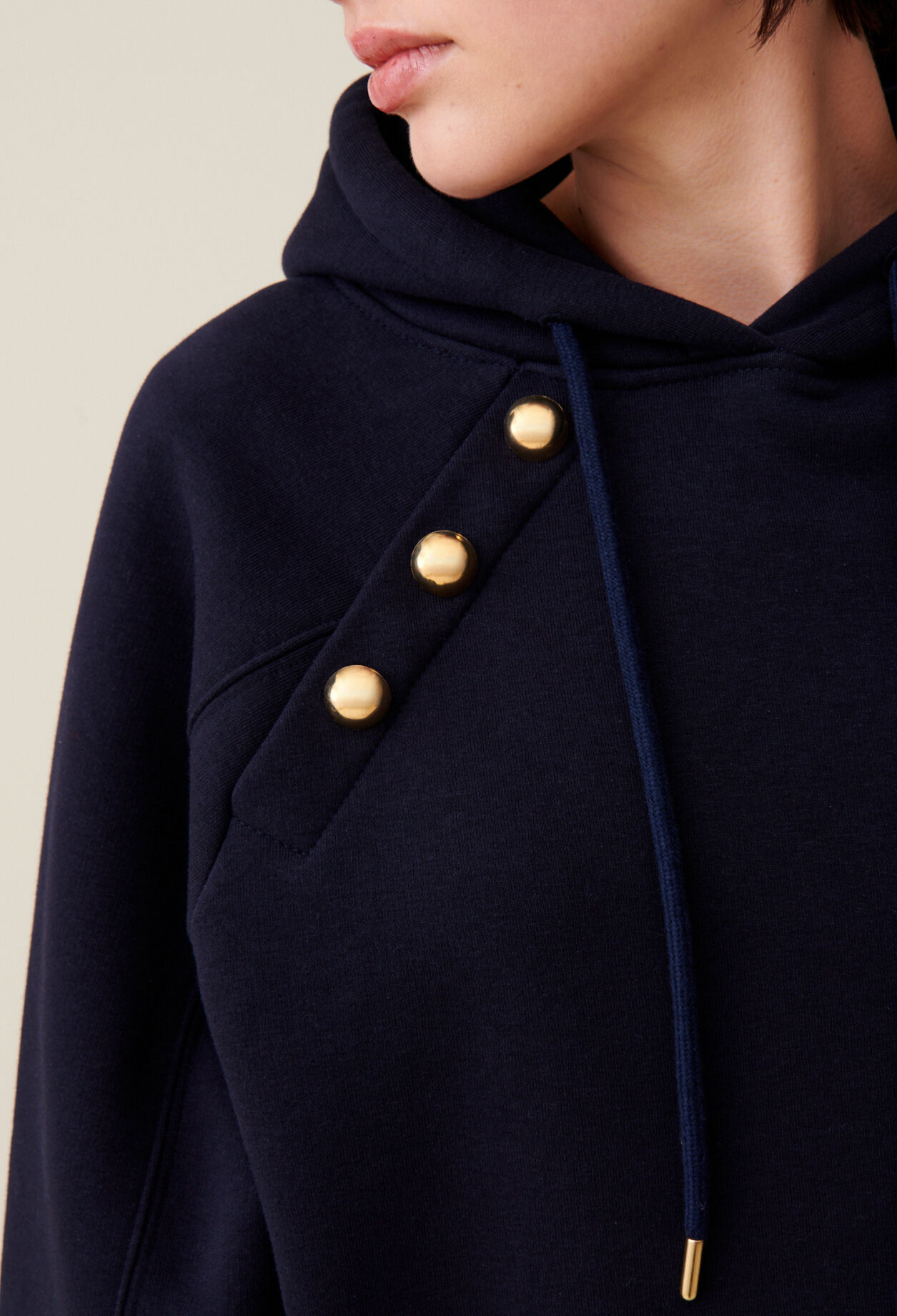 Sweatshirt capuche marine