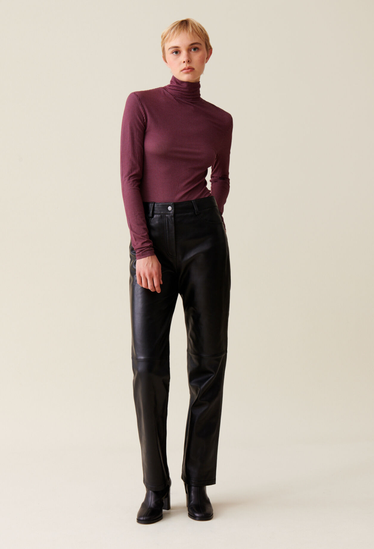 Fitted Funnel Neck Top