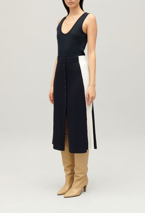 Two-tone midi dress