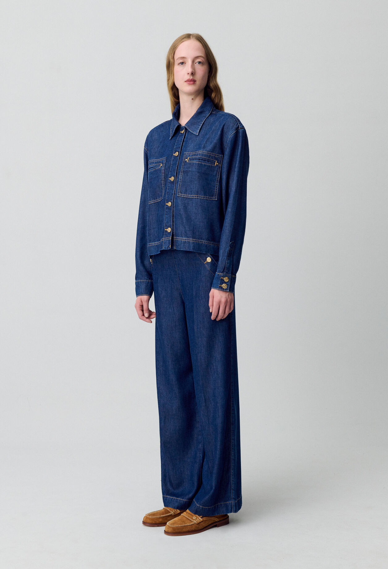Chemise denim oversize