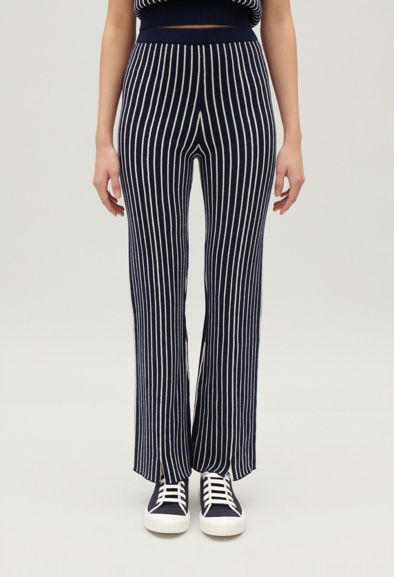 Gestreifte Strickhose