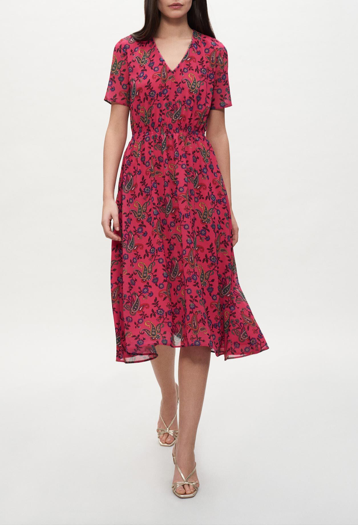 Asymmetrisches Kleid mit Paisley-Muster