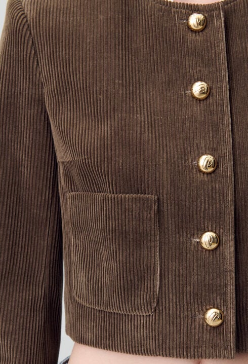 Short Velvet Boxy Jacket