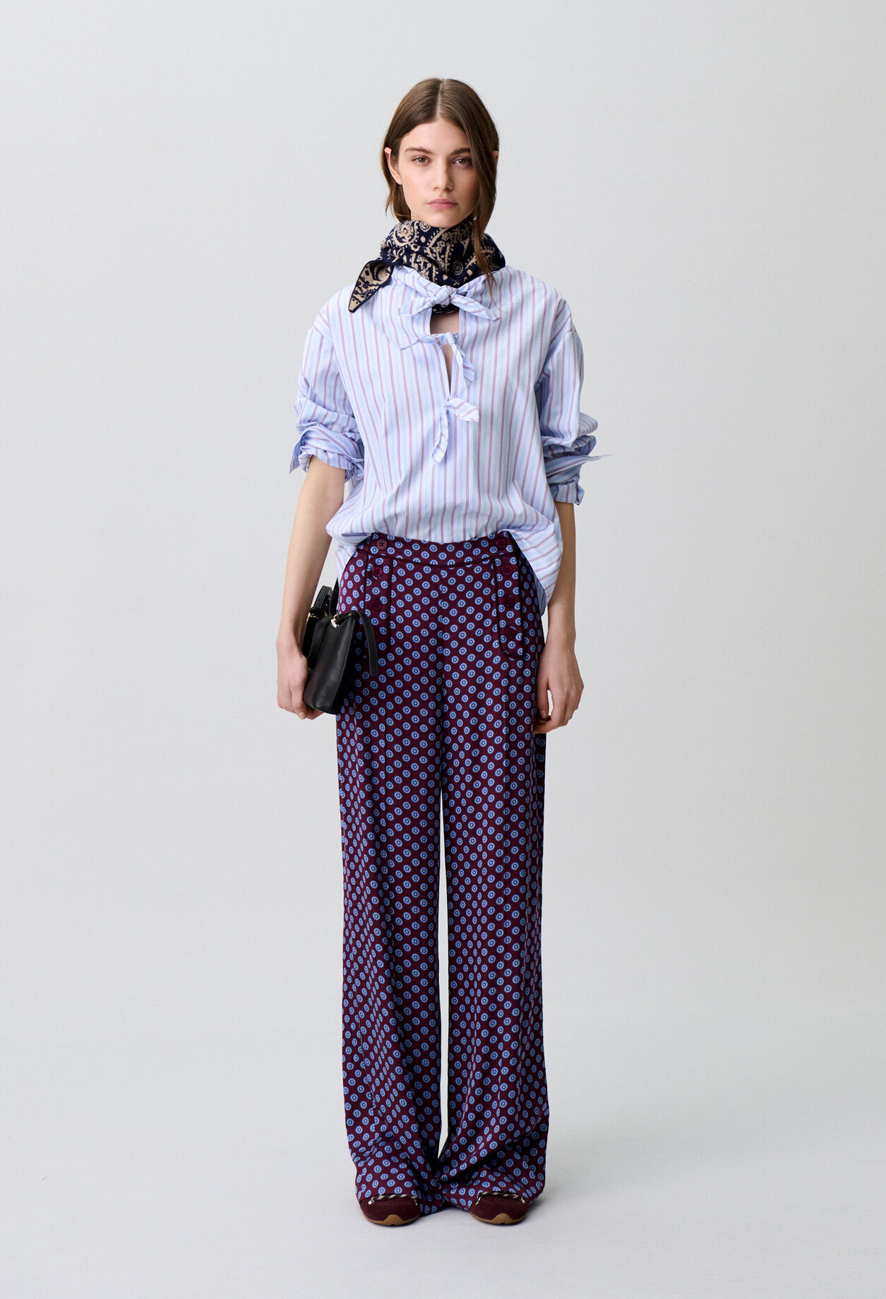 Satin sailor trousers